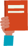 icon of hand holding up book